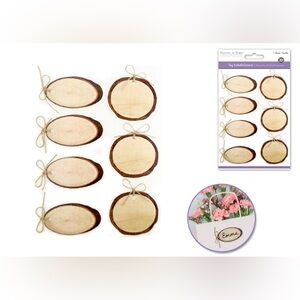 Forever in Time 3D Faux Wood Tag Embellishments, 7pc x 3 sheets